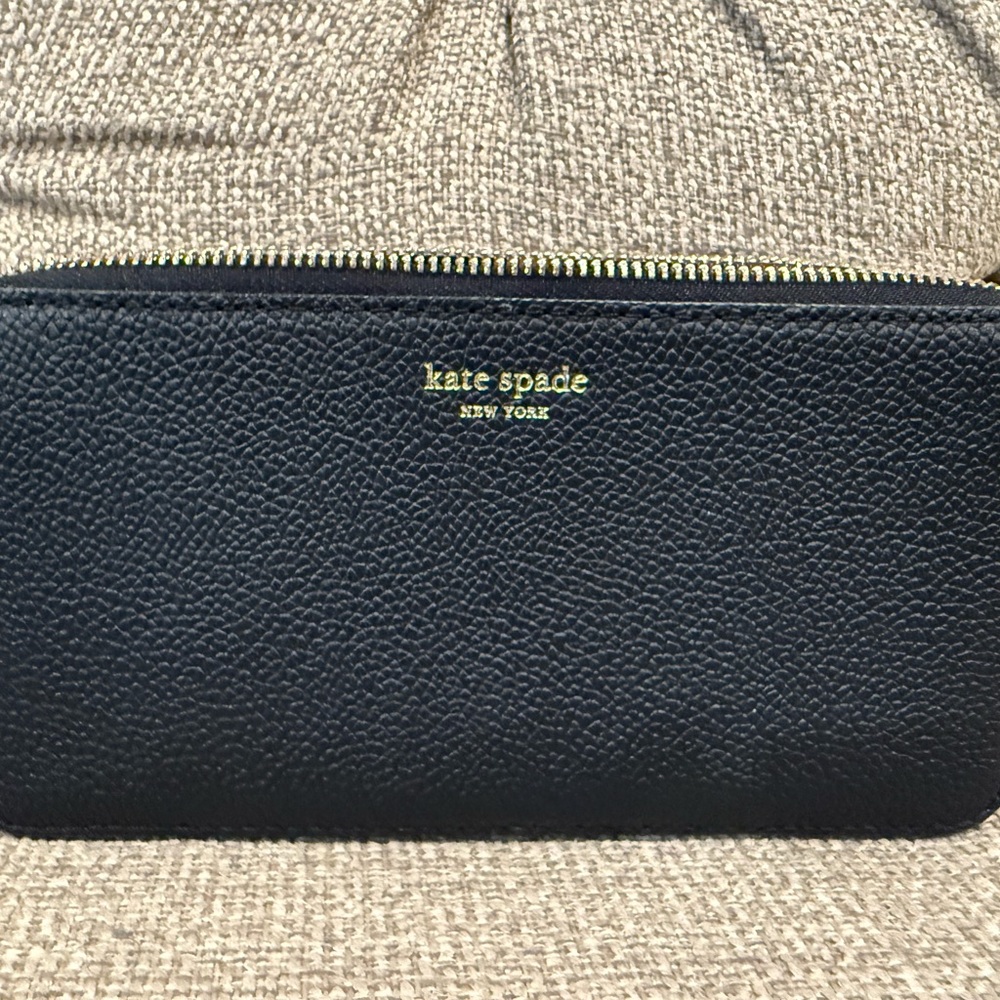 Kate Spade Black Pebbled Leather Wallet